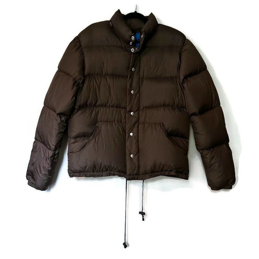 True Religion Brown Hooded Puffer Jacket Coat, Size Large